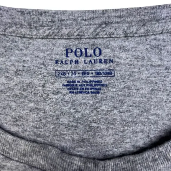 Polo Bear by Ralph Lauren T-Shirt Ski Shirt Size 2XB Gray Short Sleeve Skiing - Picture 3 of 6